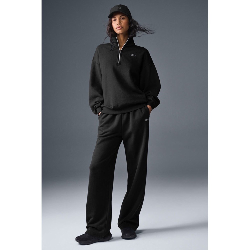 NWT ALO Accolade 1/4 Zip Pullover in Black - Size XS - Picture 4 of 13